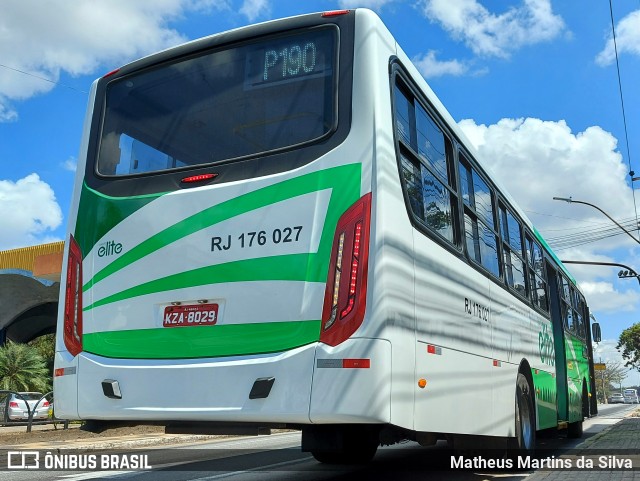 Viação Elite RJ 176.027 na cidade de Volta Redonda, Rio de Janeiro, Brasil, por Matheus Martins da Silva. ID da foto: 9230416.