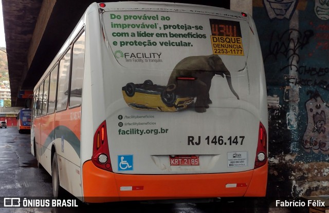 Linave Transportes RJ 146.147 na cidade de Nova Iguaçu, Rio de Janeiro, Brasil, por Fabrício Félix. Número da foto: #9230180.