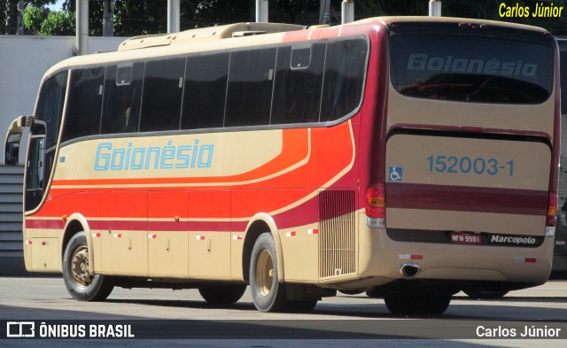 Auto Viação Goianésia 152003-1 na cidade de Goiânia, Goiás, Brasil, por Carlos Júnior. ID da foto: 9229768.