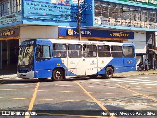 Onicamp Transporte Coletivo 4843 na cidade de Campinas, São Paulo, Brasil, por Henrique Alves de Paula Silva. ID da foto: 9230343.