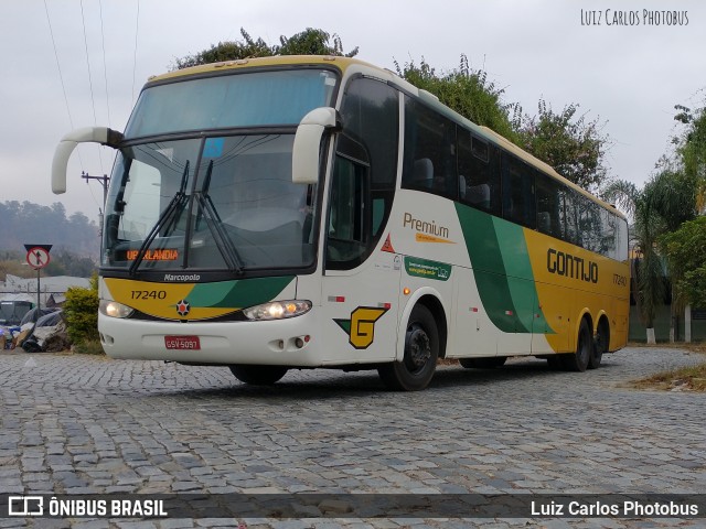 Empresa Gontijo de Transportes 17240 na cidade de Juiz de Fora, Minas Gerais, Brasil, por Luiz Carlos Photobus. Número da foto: #9289006.