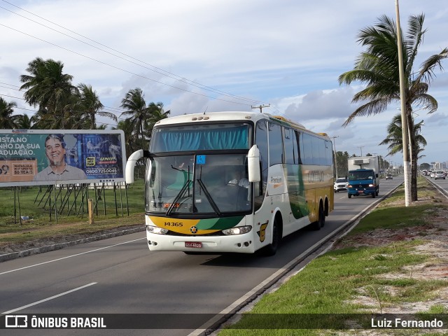 Empresa Gontijo de Transportes 14365 na cidade de Maceió, Alagoas, Brasil, por Luiz Fernando. Número da foto: #9290282.