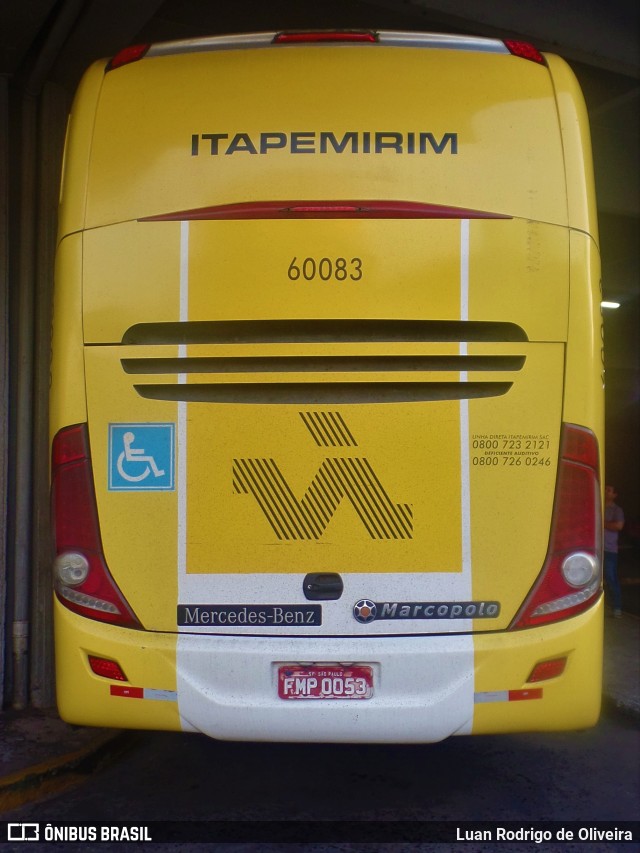 Viação Itapemirim 60083 na cidade de São José do Rio Preto, São Paulo, Brasil, por Luan Rodrigo de Oliveira. Número da foto: #9290674.