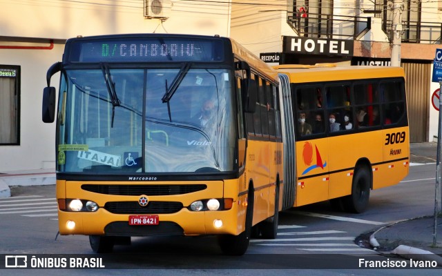 Viação Praiana 3009 na cidade de Balneário Camboriú, Santa Catarina, Brasil, por Francisco Ivano. ID da foto: 9290611.