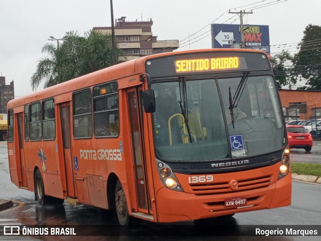 VCG - Viação Campos Gerais 1369 na cidade de Ponta Grossa, Paraná, Brasil, por Rogerio Marques. Número da foto: #9291290.