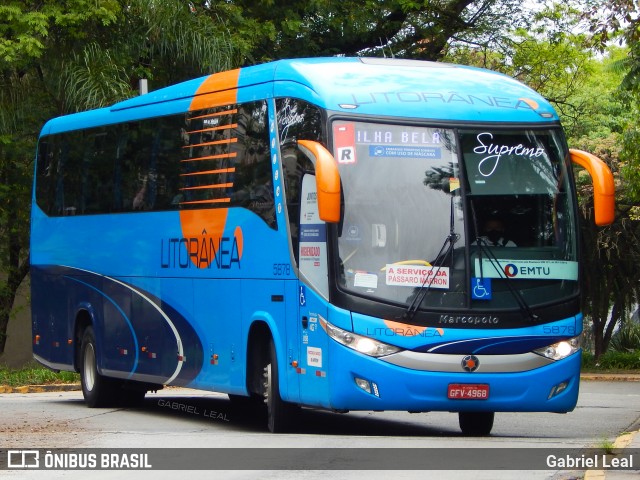 Litorânea Transportes Coletivos 5878 na cidade de São Paulo, São Paulo, Brasil, por Gabriel Leal. ID da foto: 9290770.