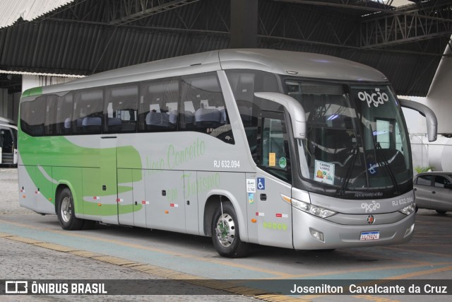 Opção Fretamento e Turismo RJ 632.094 na cidade de Rio de Janeiro, Rio de Janeiro, Brasil, por Josenilton  Cavalcante da Cruz. ID da foto: 9290812.