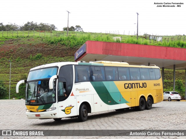 Empresa Gontijo de Transportes 16045 na cidade de João Monlevade, Minas Gerais, Brasil, por Antonio Carlos Fernandes. ID da foto: 9289695.