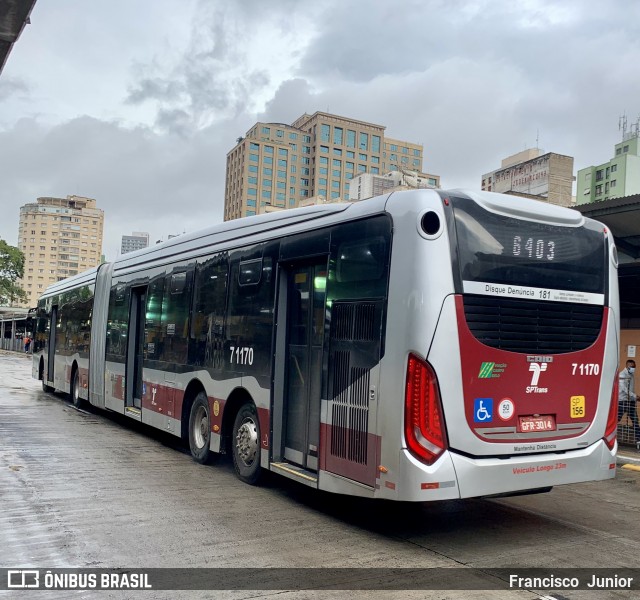 Viação Campo Belo 7 1170 na cidade de São Paulo, São Paulo, Brasil, por Francisco  Junior. ID da foto: 9288699.