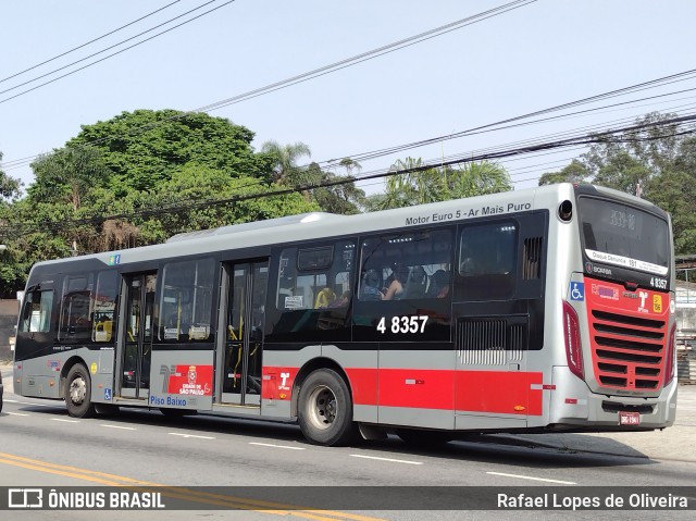 Express Transportes Urbanos Ltda 4 8357 na cidade de São Paulo, São Paulo, Brasil, por Rafael Lopes de Oliveira. ID da foto: 9289469.