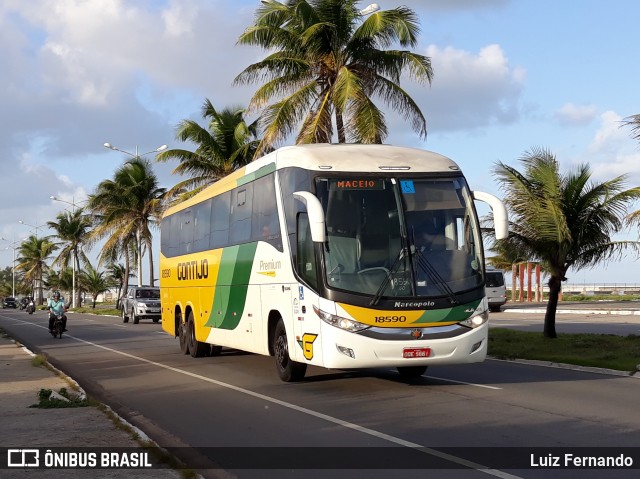 Empresa Gontijo de Transportes 18590 na cidade de Maceió, Alagoas, Brasil, por Luiz Fernando. ID da foto: 9290240.