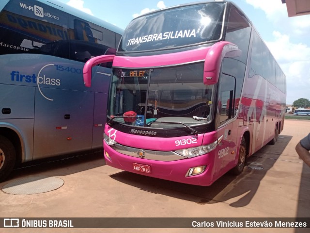 Transbrasiliana Transportes e Turismo 91302 na cidade de Colinas, Maranhão, Brasil, por Carlos Vinicius Estevão Menezes. ID da foto: 9292039.