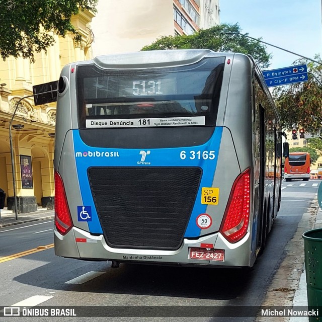 Viação Paratodos > São Jorge > Metropolitana São Paulo > Mobibrasil 6 3165 na cidade de São Paulo, São Paulo, Brasil, por Michel Nowacki. Número da foto: #9291955.