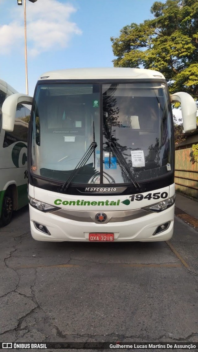 Viação Continental de Transportes 19450 na cidade de Guarulhos, São Paulo, Brasil, por Guilherme Lucas Martins De Assunção. Número da foto: #9291751.