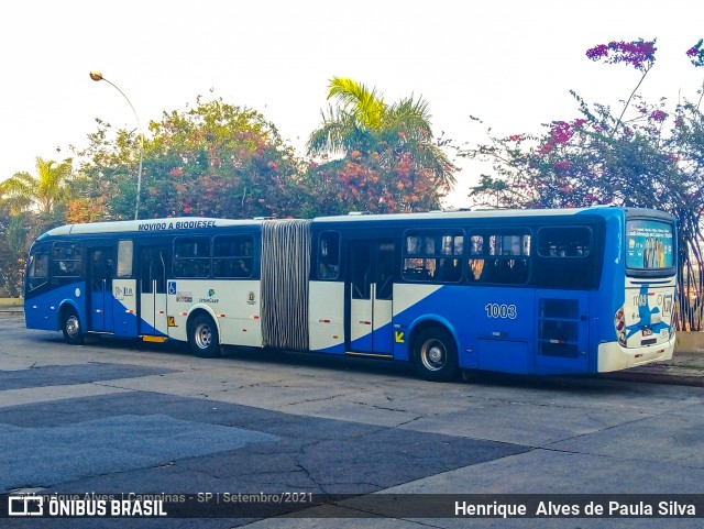 VB Transportes e Turismo 1003 na cidade de Campinas, São Paulo, Brasil, por Henrique Alves de Paula Silva. ID da foto: 9292330.