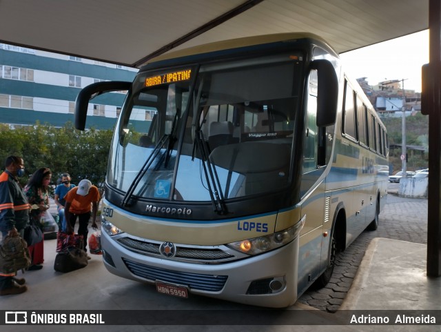 Viação Lopes 590 na cidade de Itabira, Minas Gerais, Brasil, por Adriano  Almeida. ID da foto: 9293765.