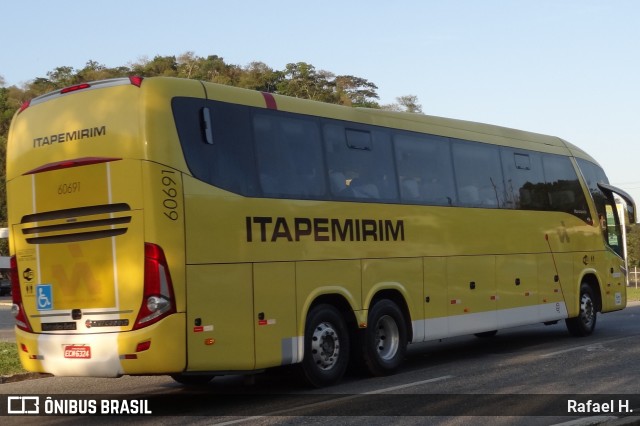 Viação Itapemirim 60691 na cidade de Barra do Piraí, Rio de Janeiro, Brasil, por Rafael H.. Número da foto: #9294610.