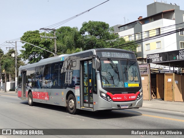 Express Transportes Urbanos Ltda 4 8087 na cidade de São Paulo, São Paulo, Brasil, por Rafael Lopes de Oliveira. Número da foto: #9291584.