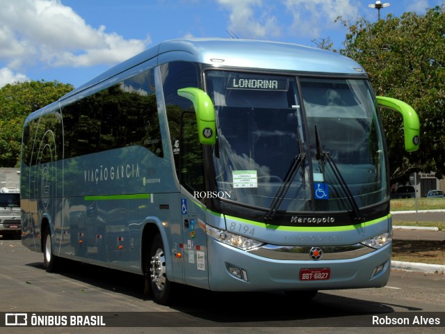 Viação Garcia 8194 na cidade de Paranavaí, Paraná, Brasil, por Robson Alves. Número da foto: #9294540.