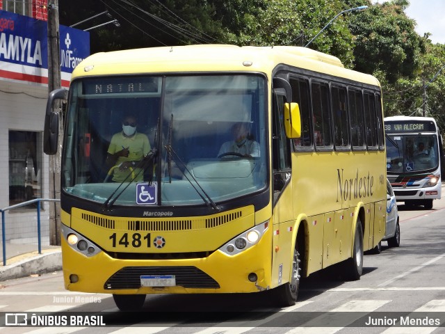 Viação Nordeste 1481 na cidade de Natal, Rio Grande do Norte, Brasil, por Junior Mendes. ID da foto: 9296601.