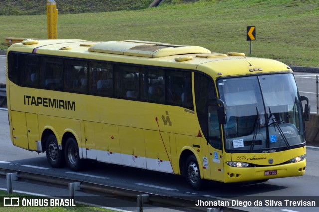 Viação Itapemirim 5873 na cidade de Lavrinhas, São Paulo, Brasil, por Jhonatan Diego da Silva Trevisan. ID da foto: 9298018.