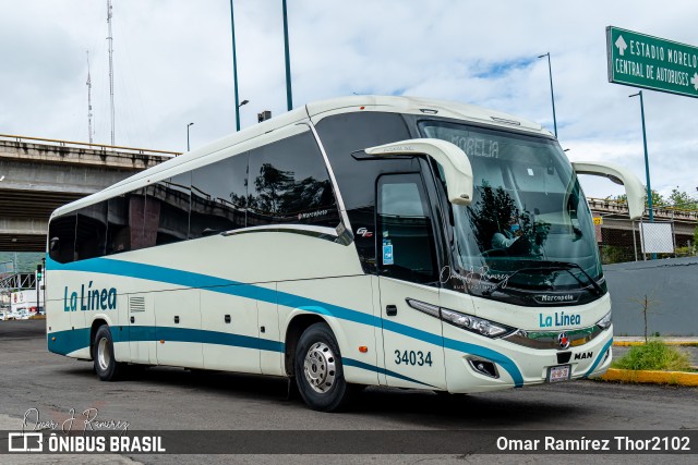 La Línea 34034 na cidade de Morelia, Michoacán, México, por Omar Ramírez Thor2102. Número da foto: #9296733.