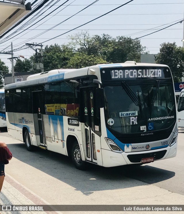 Icaraí Auto Transportes 1.013 na cidade de São Gonçalo, Rio de Janeiro, Brasil, por Luiz Eduardo Lopes da Silva. Número da foto: #9296170.