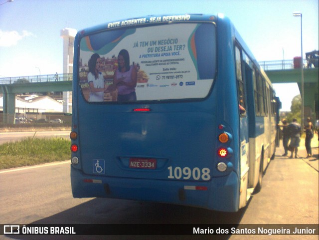 Concessionária Salvador Norte - CSN Transportes 10908 na cidade de Salvador, Bahia, Brasil, por Mario dos Santos Nogueira Junior. ID da foto: 9295312.