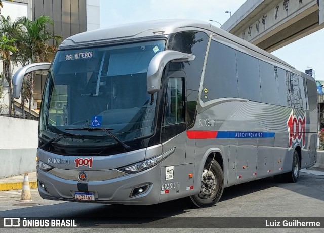 Auto Viação 1001 RJ 108.1111 na cidade de Rio de Janeiro, Rio de Janeiro, Brasil, por Luiz Guilherme. ID da foto: 9297886.