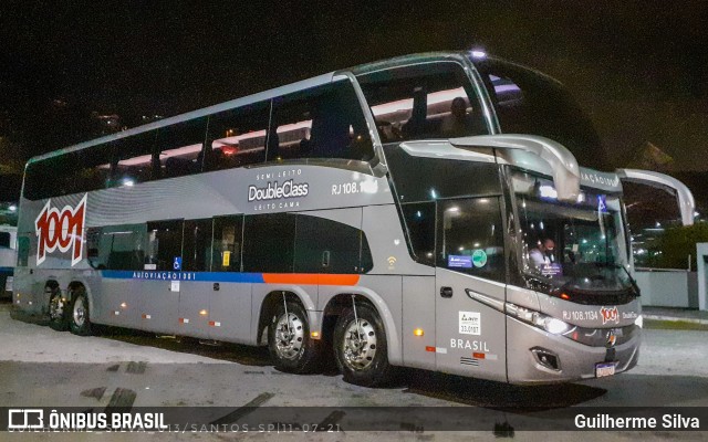 Auto Viação 1001 RJ 108.1134 na cidade de Santos, São Paulo, Brasil, por Guilherme Silva. Número da foto: #9300140.