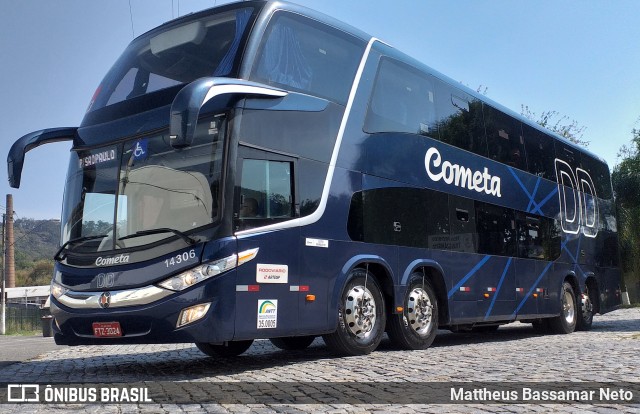 Viação Cometa 14306 na cidade de Juiz de Fora, Minas Gerais, Brasil, por Mattheus Bassamar Neto. ID da foto: 9298756.