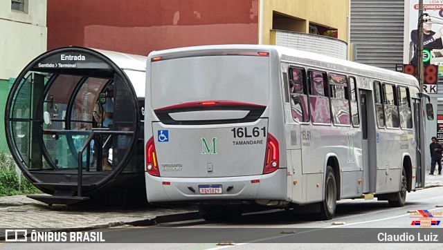 Viação Tamandaré 16L61 na cidade de Curitiba, Paraná, Brasil, por Claudio Luiz. Número da foto: #9300014.