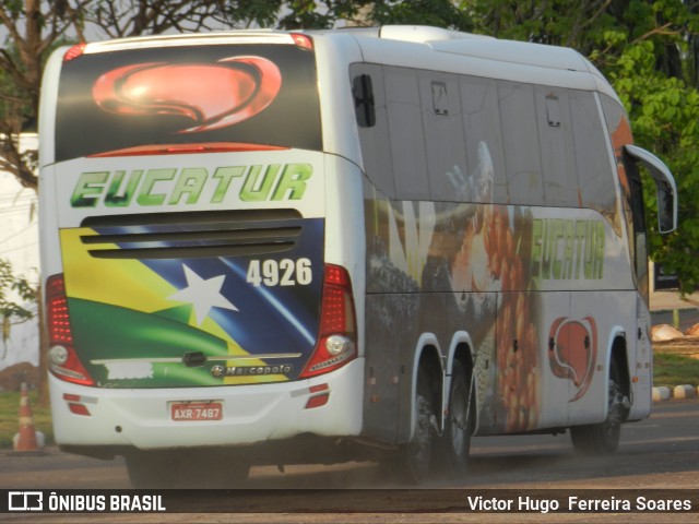 Eucatur - Empresa União Cascavel de Transportes e Turismo 4926 na cidade de Rondonópolis, Mato Grosso, Brasil, por Victor Hugo  Ferreira Soares. ID da foto: 9302165.