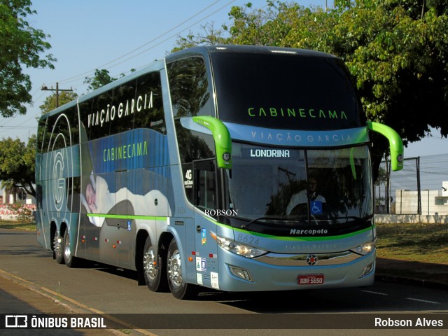 Viação Garcia 8624 na cidade de Paranavaí, Paraná, Brasil, por Robson Alves. Número da foto: #9302986.