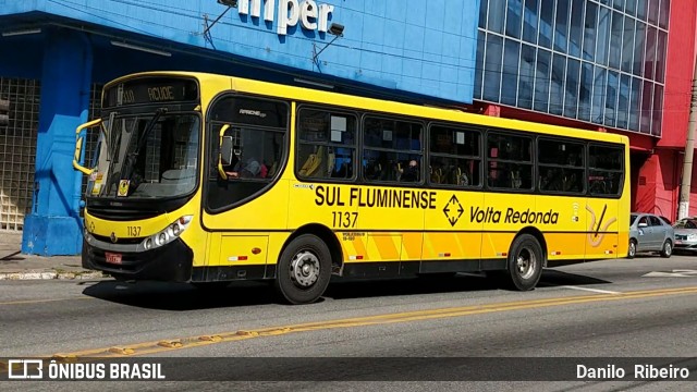 Viação Sul Fluminense 1137 na cidade de Volta Redonda, Rio de Janeiro, Brasil, por Danilo  Ribeiro. ID da foto: 9301800.