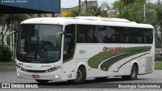 Viação Graciosa 151 na cidade de Paranaguá, Paraná, Brasil, por Busologia Gabrielística. ID da foto: 9303114.