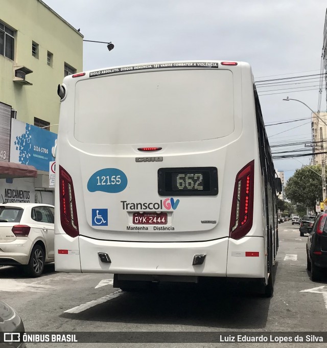 Viação Praia Sol 12155 na cidade de Vila Velha, Espírito Santo, Brasil, por Luiz Eduardo Lopes da Silva. Número da foto: #9303083.