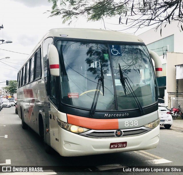 Viação Alvorada 838 na cidade de Guarapari, Espírito Santo, Brasil, por Luiz Eduardo Lopes da Silva. ID da foto: 9305726.