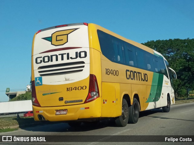 Empresa Gontijo de Transportes 18400 na cidade de Rio de Janeiro, Rio de Janeiro, Brasil, por Felipe Costa. ID da foto: 9306598.