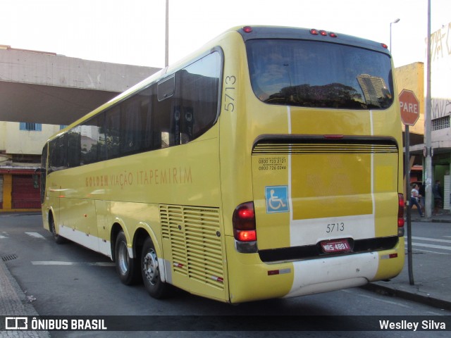 Viação Itapemirim 5713 na cidade de Belo Horizonte, Minas Gerais, Brasil, por Weslley Silva. ID da foto: 9306812.