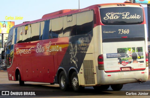 Expresso São Luiz 7360 na cidade de Goiânia, Goiás, Brasil, por Carlos Júnior. ID da foto: 9307089.