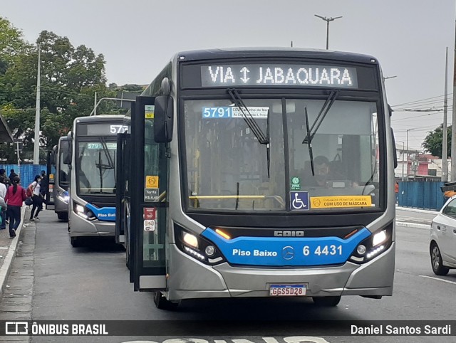 Viação Paratodos > São Jorge > Metropolitana São Paulo > Mobibrasil 6 4431 na cidade de São Paulo, São Paulo, Brasil, por Daniel Santos Sardi. Número da foto: #9304959.