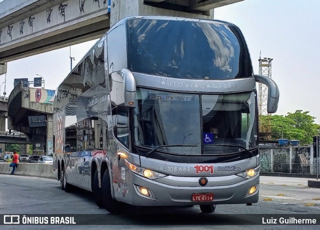 Auto Viação 1001 RJ 108.684 na cidade de Rio de Janeiro, Rio de Janeiro, Brasil, por Luiz Guilherme. Número da foto: #9306994.
