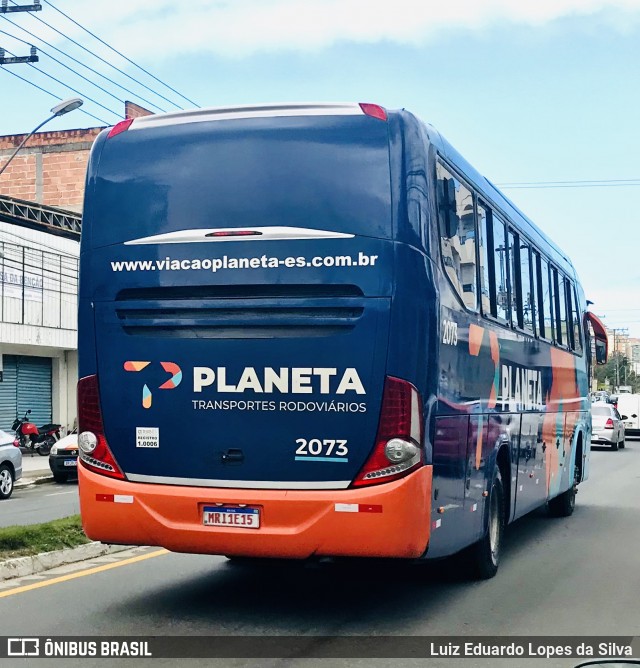 Planeta Transportes Rodoviários 2073 na cidade de Guarapari, Espírito Santo, Brasil, por Luiz Eduardo Lopes da Silva. ID da foto: 9305755.