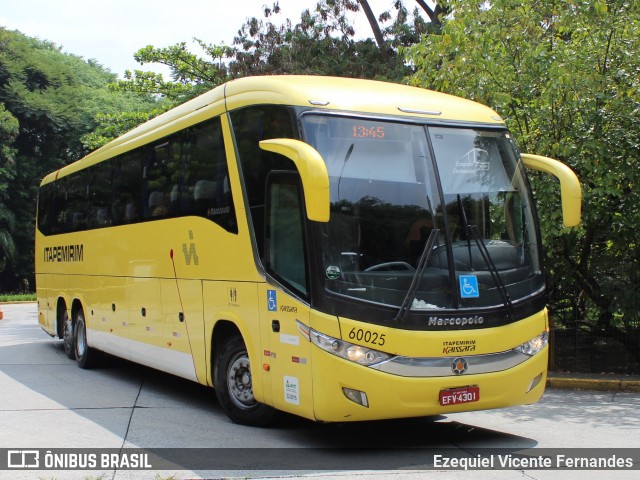 Viação Itapemirim 60025 na cidade de São Paulo, São Paulo, Brasil, por Ezequiel Vicente Fernandes. Número da foto: #9310219.