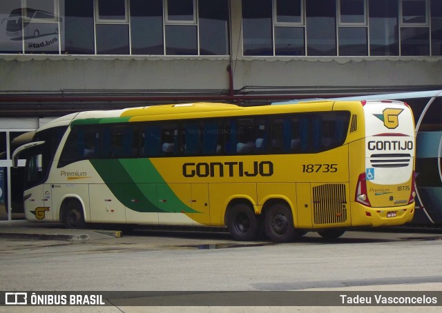 Empresa Gontijo de Transportes 18735 na cidade de Rio de Janeiro, Rio de Janeiro, Brasil, por Tadeu Vasconcelos. ID da foto: 9308306.