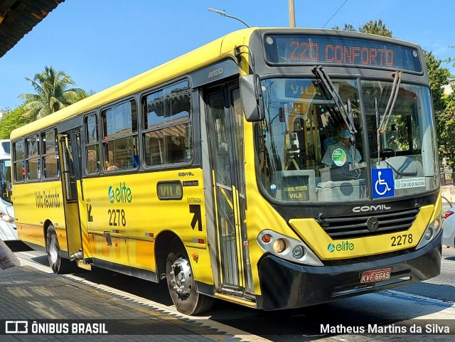 Viação Elite 2278 na cidade de Volta Redonda, Rio de Janeiro, Brasil, por Matheus Martins da Silva. ID da foto: 9311497.