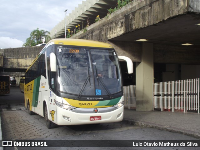 Empresa Gontijo de Transportes 19420 na cidade de Belo Horizonte, Minas Gerais, Brasil, por Luiz Otavio Matheus da Silva. ID da foto: 9309490.