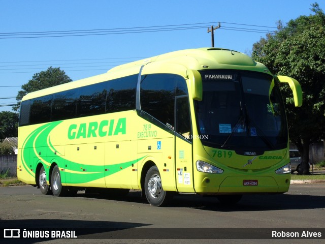 Viação Garcia 7819 na cidade de Paranavaí, Paraná, Brasil, por Robson Alves. Número da foto: #9309458.