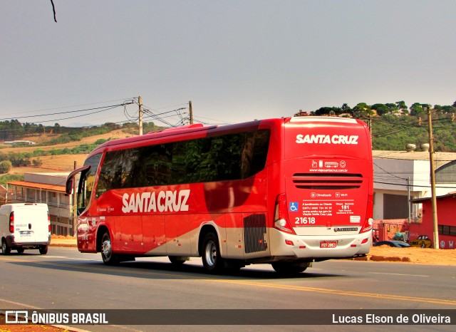 Viação Santa Cruz 21618 na cidade de Alfenas, Minas Gerais, Brasil, por Lucas Elson de Oliveira. ID da foto: 9309662.